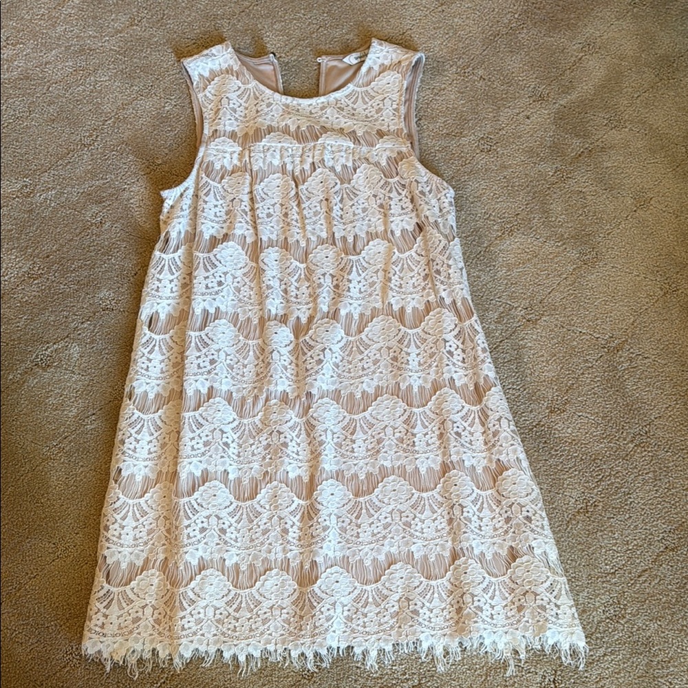 Speechless Cream Tiered A-Line Sundress